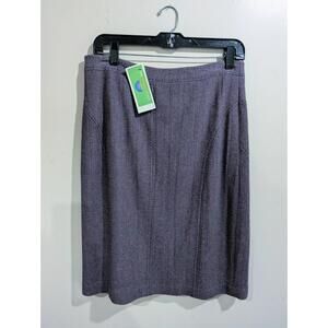 Coldwater Creek Purple Wool Tweed Business Pencil Skrt 6
